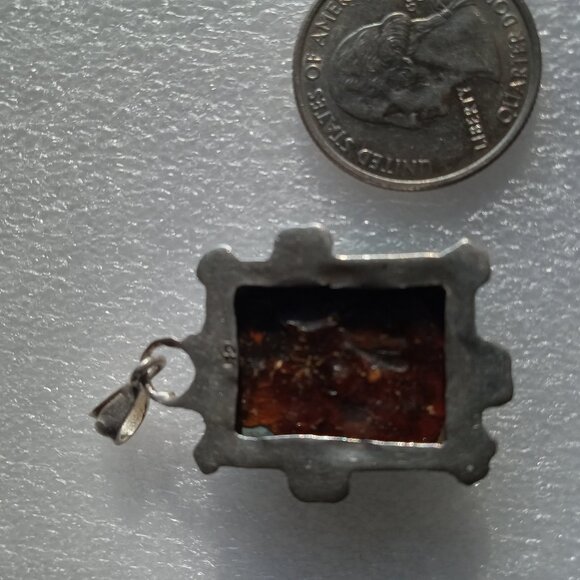 Gorgeous 925 Vintage Turquoise Pendant - Possibly Navajo/Kingman - Picture 2 of 8